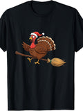 Holiday Mashup Turkey Funny Thanksgiving Halloween Christmas T-Shirt