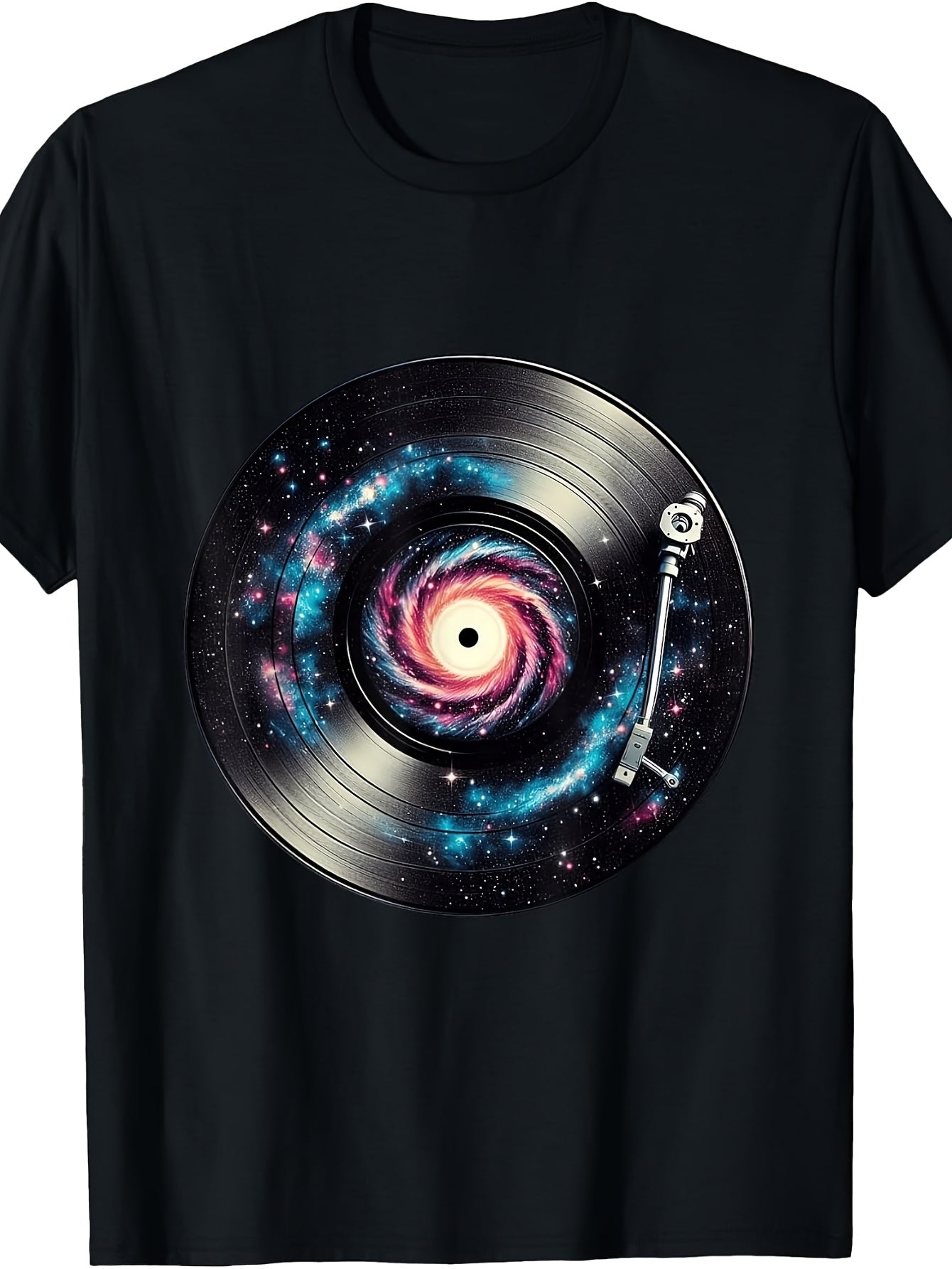 Turntable EDM Vinyl Record Player Galaxy Spiral T-Shirt